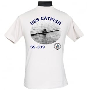 SS 339 USS Catfish Step Sail 2-Sided Photo T-Shirt