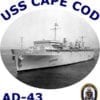 AD 43 USS Cape Cod Photo Sweatshirt