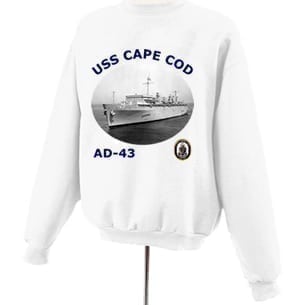AD 43 USS Cape Cod Photo Sweatshirt