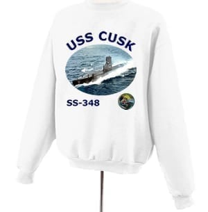 SS 348 USS Cusk Photo Sweatshirt