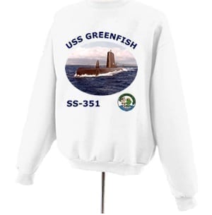 SS 351 USS Greenfish Photo Sweatshirt
