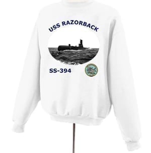 SS 394 USS Razorback Photo Sweatshirt