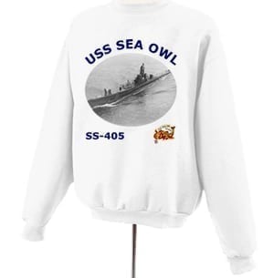 SS 405 USS Sea Owl Photo Sweatshirt