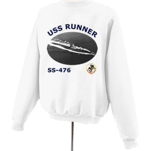 SS 476 USS Runner Photo Sweatshirt