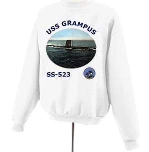 SS 523 USS Grampus Photo Sweatshirt
