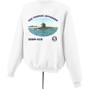 SSBN 618 USS Thomas Jefferson Photo Sweatshirt