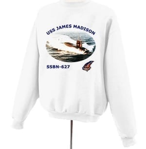 SSBN 627 USS James Madison Photo Sweatshirt