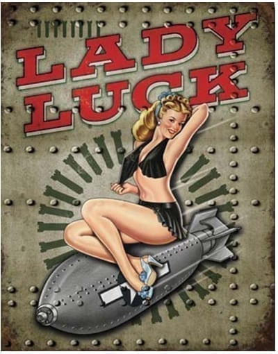 Air Force Lady Luck Metal Poster Sign