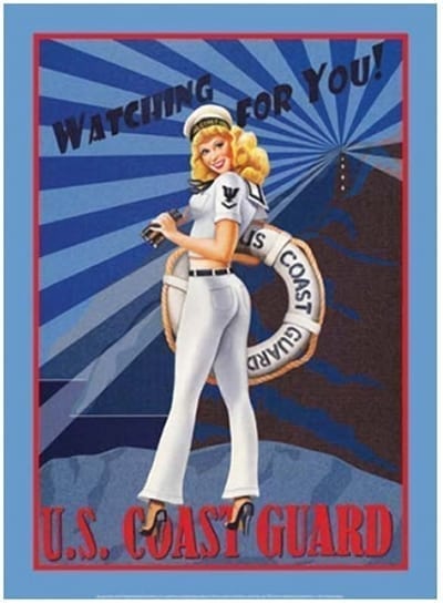 Coast Guard Watching For You Metal Poster Sign