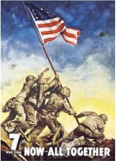 Marines Iwo Jima Metal Poster Sign
