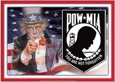 POW Uncle Sam Metal Poster Sign