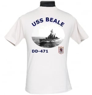 DD 471 USS Beale 2-Sided Photo T Shirt