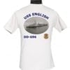 DD 696 USS English 2-Sided Photo T Shirt