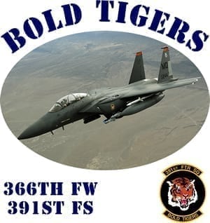 391st FS Bold Tigers 2-Sided Photo T-Shirt