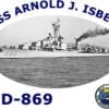DD 869 USS Arnold J Isbell 2-Sided Photo T Shirt
