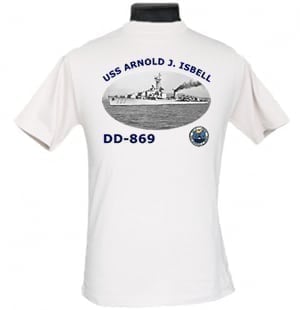 DD 869 USS Arnold J Isbell 2-Sided Photo T Shirt
