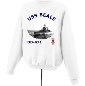 DD 471 USS Beale Photo Sweatshirt