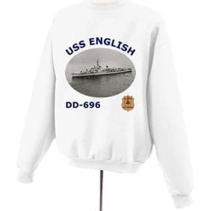 DD 696 USS English Photo Sweatshirt