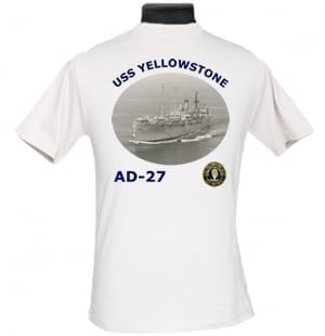 AD 27 USS Yellowstone 2-Sided Photo T-Shirt