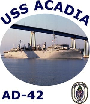 AD 42 USS Acadia 2-Sided Photo T-Shirt