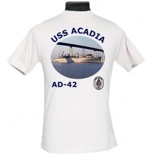 AD 42 USS Acadia 2-Sided Photo T-Shirt
