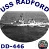 DD 446 USS Radford 2-Sided Photo T Shirt