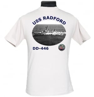 DD 446 USS Radford 2-Sided Photo T Shirt
