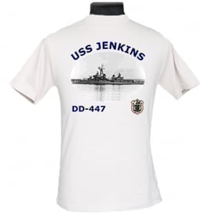 DD 447 USS Jenkins 2-Sided Photo T Shirt