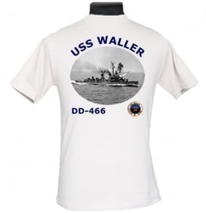 DD 466 USS Waller 2-Sided Photo T Shirt
