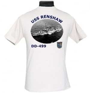 DD 499 USS Renshaw 2-Sided Photo T Shirt