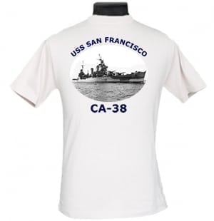 CA 38 USS San Francisco 2-Sided Photo T Shirt