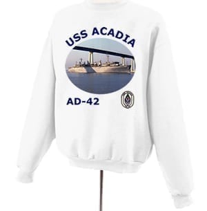 AD 42 USS Acadia Photo Sweatshirt
