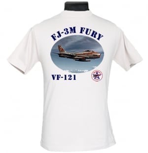 US Navy VF-121 FJ-3M Fury 2-Sided Photo T-Shirt
