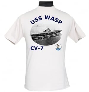 CV 7 USS Wasp 2-Sided Photo T Shirt