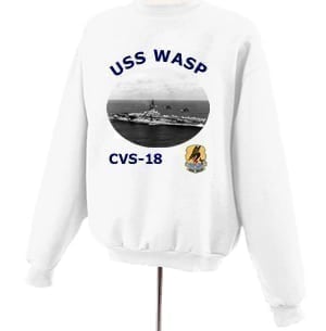 CV 18 USS Wasp Photo Sweatshirt