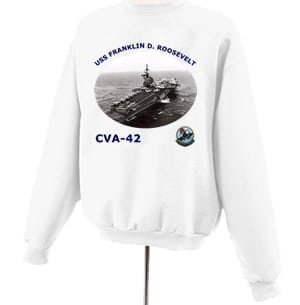 CV 42 USS Franklin D Roosevelt Photo Sweatshirt