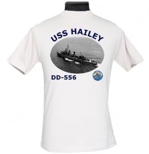 DD 556 USS Hailey 2-Sided Photo T Shirt
