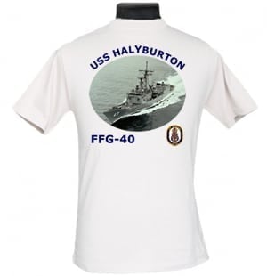 FFG 40 USS Halyburton 2-Sided Photo T Shirt