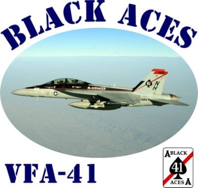 VFA 41 Black Aces 2-Sided Hornet Photo T Shirt