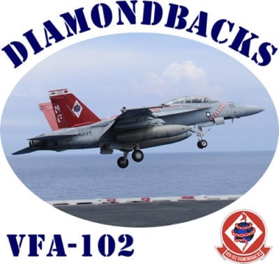 VFA 102 Diamondbacks 2-Sided Hornet Photo T Shirt