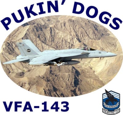 VFA 143 Pukin' Dogs 2-Sided Hornet Photo T Shirt