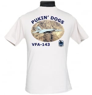 VFA 143 Pukin' Dogs 2-Sided Hornet Photo T Shirt