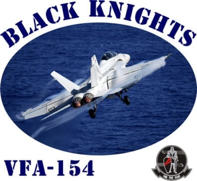 VFA 154 Black Knights 2-Sided Hornet Photo T Shirt