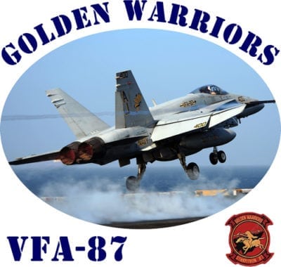 VFA 87 Golden Warriors 2-Sided Hornet Photo T Shirt