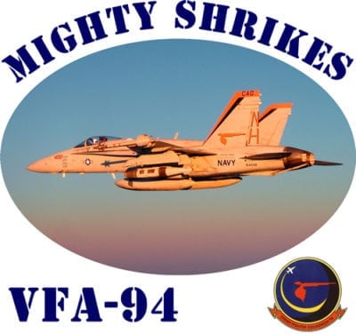 VFA 94 Mighty Shrikes 2-Sided Hornet Photo T Shirt