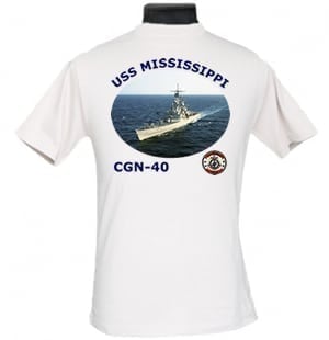 CGN 40 USS Mississippi 2-Sided Photo T Shirt