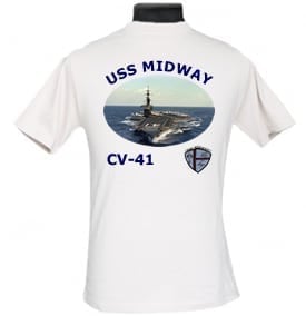 CV 41 USS Midway 2-Sided Photo T Shirt