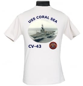 CV 43 USS Coral Sea 2-Sided Photo T Shirt