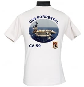 CV 59 USS Forrestal 2-Sided Photo T Shirt