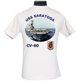 CV 60 USS Saratoga 2-Sided Photo T Shirt